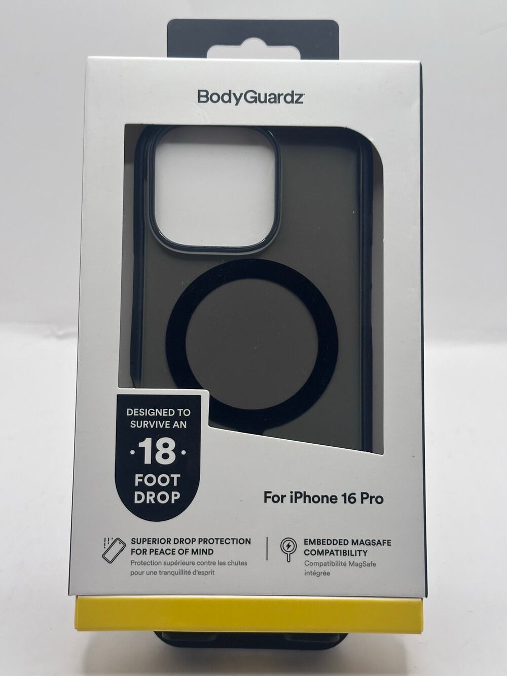 BodyGuardz Ace Pro iPhone 16 Pro Smoke Black MagSafe 18ft Drop Protection NIB